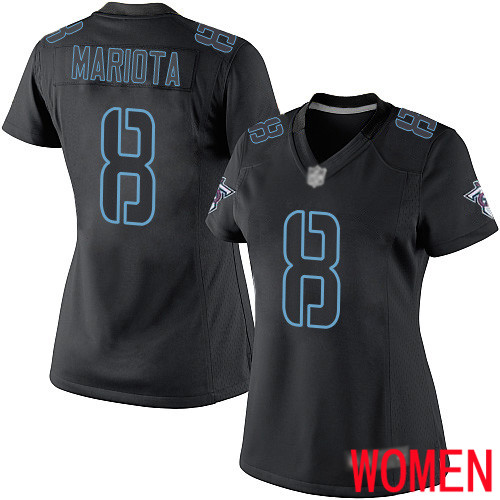 Tennessee Titans Limited Black Women Marcus Mariota Jersey NFL Football #8 Impact
